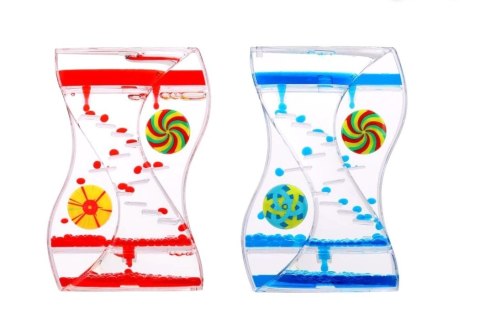 Lawa z kolorowymi płynami klepsydra spinner 14cm