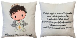 Poduszka dwustronny nadruk Komunia Święta chłopczyk