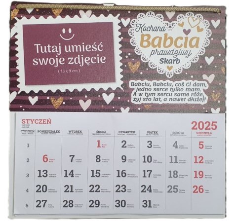 Kalendarz 2025 Kochana Babcia prawdziwy Skarb | 3338-B3