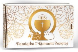 Banknotówka z życzeniami KOMUNIA ŚW KIELICH