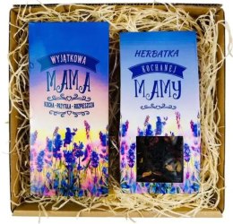 Zestaw czekolada + herbata w pudełku LAWENDA