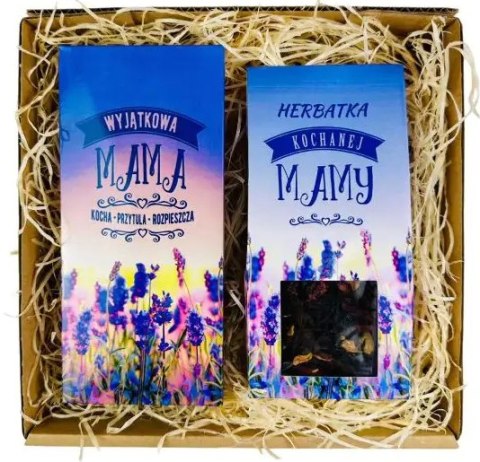 Zestaw czekolada + herbata w pudełku LAWENDA