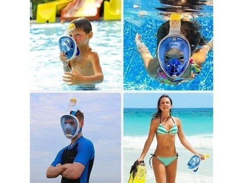 Pełna maska z rurką do nurkowania i snurkowania S/M SP0762 NI