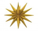 Balon foliowy Gwiazda 3D złota 50 x 46cm FG-G3ZL