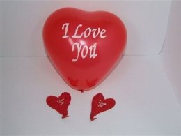 Balony serce 12szt. na blistrze I Love You