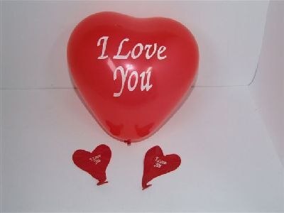 Balony serce 12szt. na blistrze I Love You