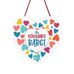 Drewniana tabliczka owal wzbogacona lakierem UV z napisem 