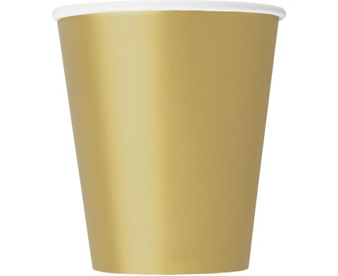 Kubeczki papierowe złote 270 ml. 8 szt.
