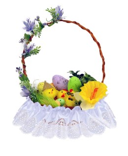 Serwetka atłasowa zdobiąca koszyczek D0906