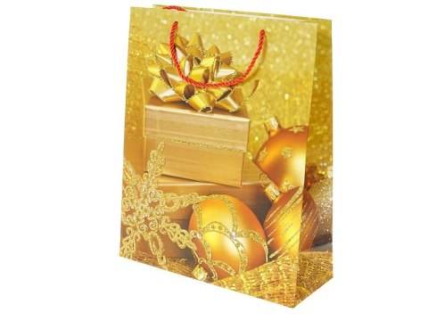 Torba prezentowa 12szt. z motywem świątecznym,32 x 26 x 10cm