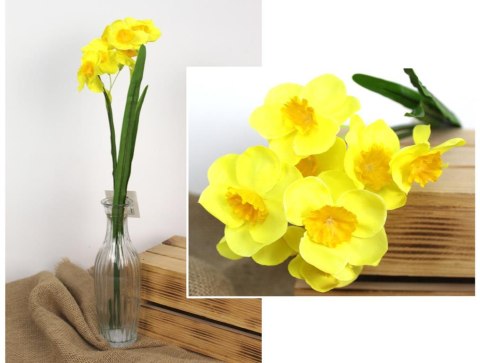Bukiet NARCYZ wys. 50 cm (główka 6 cm) ŻÓŁTY WMD-1698A