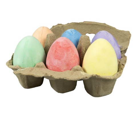 Kolorowa kreda w kształcie jajek w wytłoczce 6szt. | WN3568