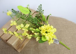 Kompozycja mieszana z HORTENSJĄ 48 cm, 7 łodyg - żółty MZ-059A