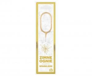 Świeczka złota cyfra 0 (zimny ogień) 17cm CS1921S-0