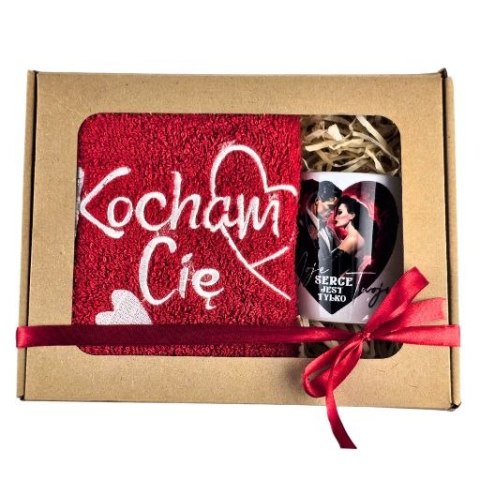 Zestaw ręcznik + kubek MOJE SERCE JEST TYLKO TWOJE 3328-WAL4