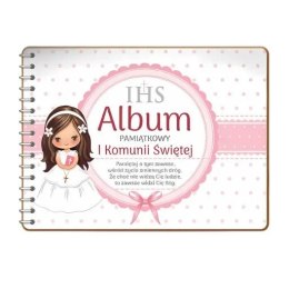Album na zdjęcia Pamiątka I KOMUNII Świętej - Dziewczynka Różowa 3343-KOM3