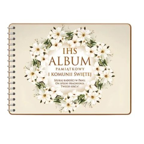 Album na zdjęcia Pamiątka I KOMUNII Świętej - Wianek 3343-KOM2