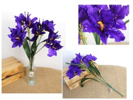 Bukiet 2szt IRYS wys. 50 cm 5 łodyg (kwiat 12 x 6 cm) FIOLETOWY MD-024C