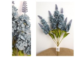 Bukiet 2szt ŁUBIN wys. 60 cm 7 łodyg (kwiat 20 x 6 cm) SZARO-NIEBIESKI MZ-045A