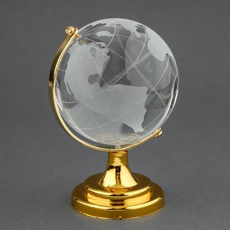Globus kryształowy wysokość 8cm średnica 5cm B-2781