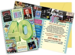 Karnet V-118 Urodziny 40 (cyfry, roczniki) 2025 V-118