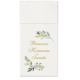 Kieszonki na sztućce 40 x 40cm AIRLAID Pierwsza Komunia Święta 25szt. 76-17 ADP007000TAMIP