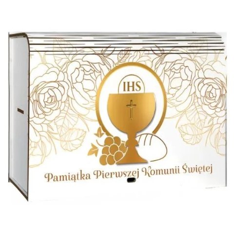 Pudełko dzielone na gadżety pieniądze KOMUNIA - Kielich 3307-KOM6