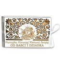 Pudełko na pieniądze banknotówka KOMUNIA - od BABCI i DZIADKA - Ażur 3302A-KOM1Z-BD