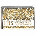 Pudełko na pieniądze banknotówka KOMUNIA - od MATKI CHRZESTNEJ - Ażur 3302A-KOM2Z-MC