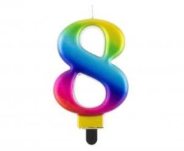 Świeczka B&C cyferka 8 Galaxy 8,0 cm