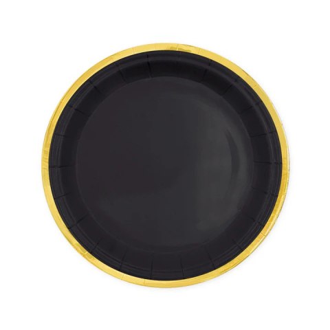 Talerzyk papierowy czarny Classic Gold 7cali 6szt. 159200