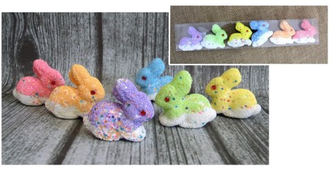Zajączki Wielkanocne 6szt z kuleczkami 6 x 6cm SWB-17119