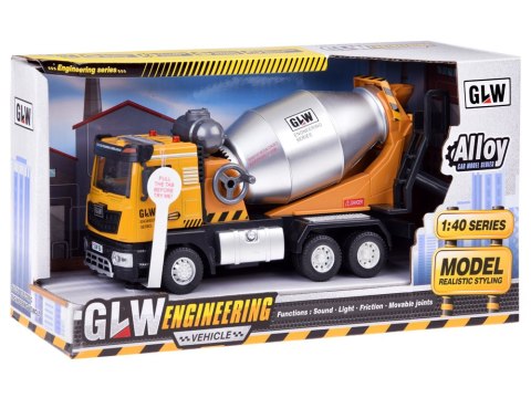 Auto budowlane betoniarka samochód z dźwiękiem i światłem ZA5010