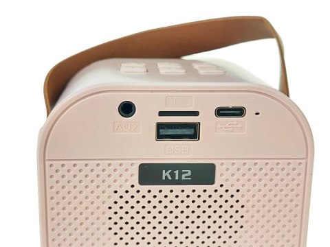 Karaoke, zestaw 2 mikrofonów z głośnikiem bluetooth 8,5 x 8,5 x 7cm z kablem USB