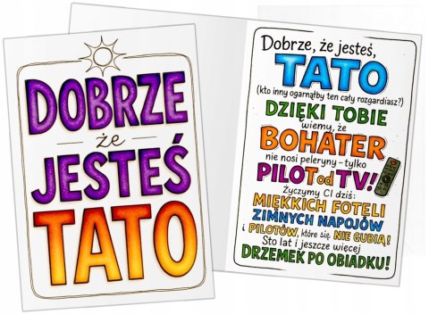 Karnet B6 DOBRZE ŻE JESTEŚ TATO