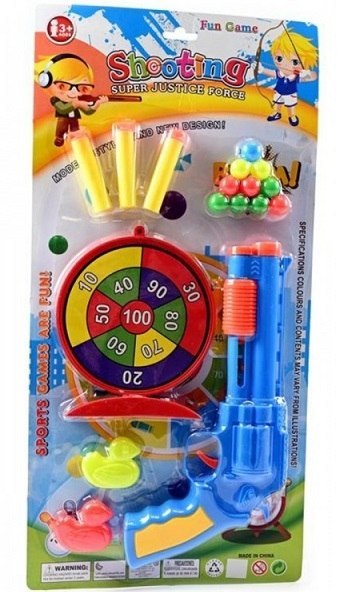 Pistolet na strzałki na blistrze