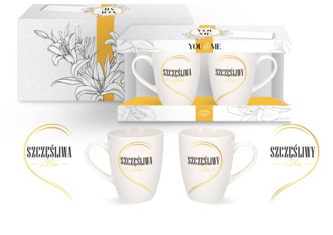 Zestaw 2 kubków 300ml Szczęśliwa z Nim / Nią YOU&ME