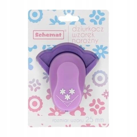 Dziurkacz ozdobny narożny 25mm 3 kwiatki MIX | 7383