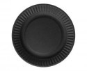 Talerzyki papierowe czarne 18 cm 6 szt.