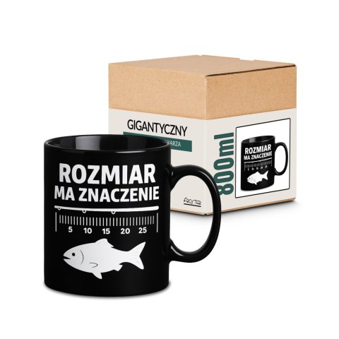Gigantyczny Kubek dla Wędkarza - Rozmiar ma znaczenie - Prezent dla Taty