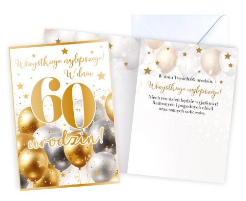 Karnet PR-573 Urodziny 60 (cyfry) PR-573