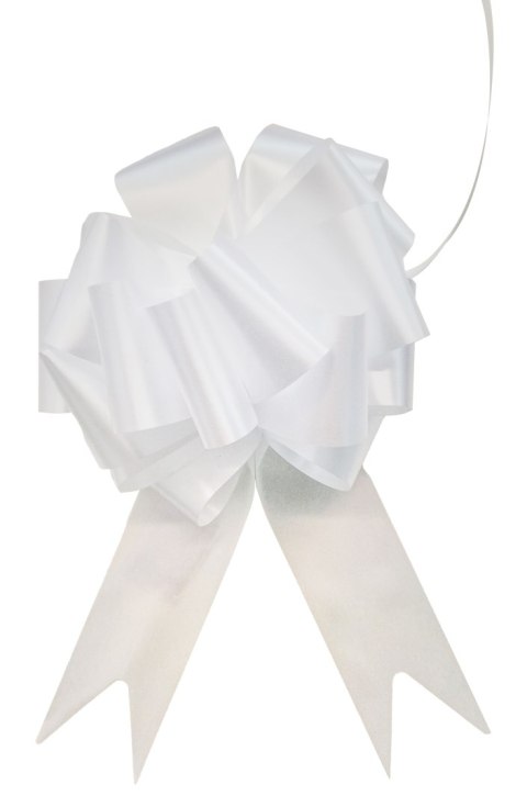 Kokardy ściągane rozm.5x 150cm 20szt. kolor biały ROS-3867