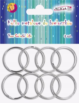 Kółka metalowe do breloczków 3cm 8szt. | PH-6331