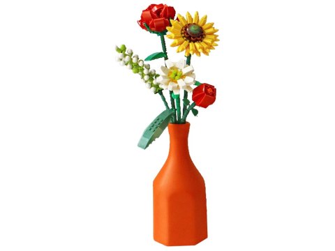 Klocki konstrukcyjne bukiet kolorowych kwiatów 568ele ZA5346