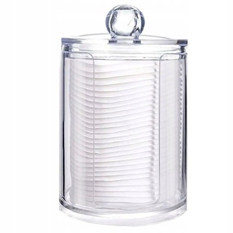 Pojemnik akrylowy na płatki kosmetyczne waciki organizer PID0762