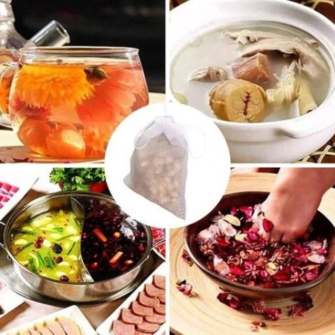 Torebki woreczki do zaparzania parzenia herbaty ziół filtr 100szt. 0845