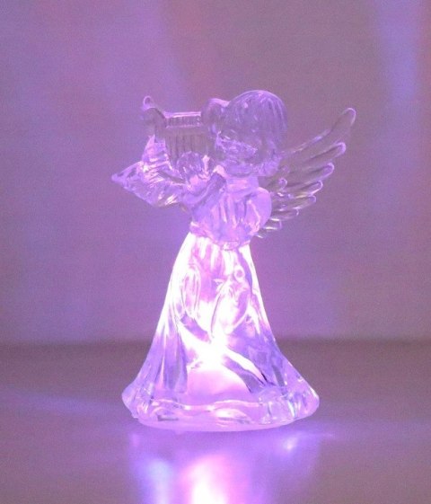 Aniołek świecący led figurka lampka ozdobna multikolor wkład do znicza PID1752