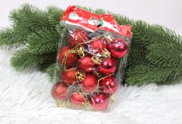 Bombki plastikowe 3 cm CZERWONE 12szt. ENX-50502R