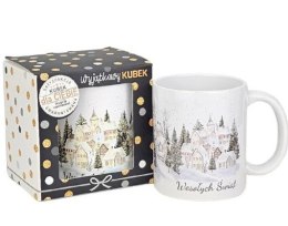 Kubek świąteczny Boże Narodzenie Domki białe | 3309BN16
