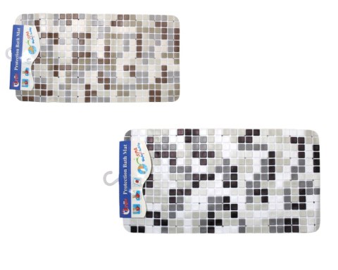 Mata łazienkowa antypoślizgowa prostokątna KWADRACIKI PVC 65 x 34,5 cm mix ZYS-50501
